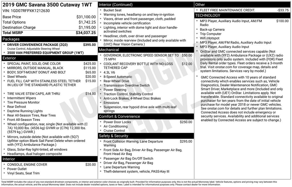 gmc savana cutaway 2019 1GD07RFPXK1212630 image gmc savana cutaway 2019 1GD07RFPXK1212630 image